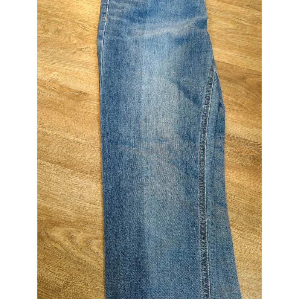 Old Navy blue jeans Boyfriend straight denim Women 4 tall mid rise ankle 2 tone
